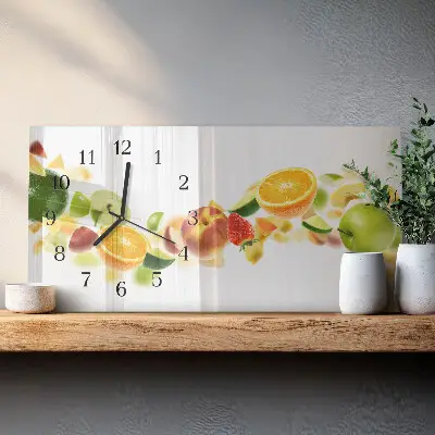 Relógio retangular Mix de frutas