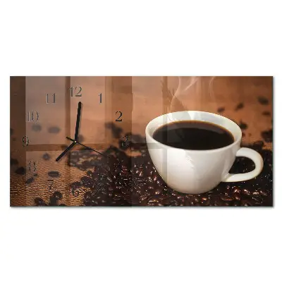 Relógio retangular infusão de café quente