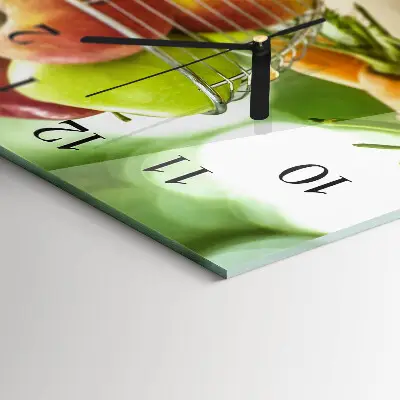 Relógio de vidro horizontal Frutas e néctar