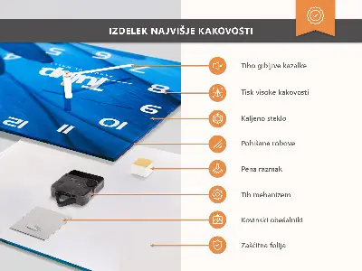 Relógio retangular Tom