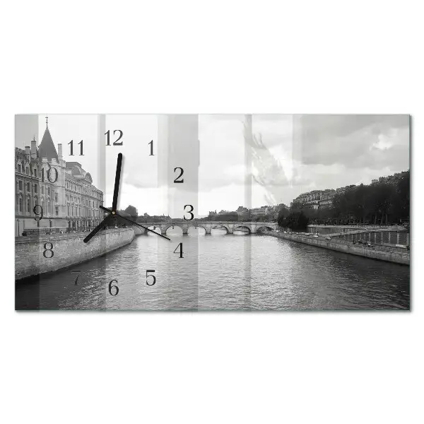 Relógio de vidro horizontal Pontes parisienses