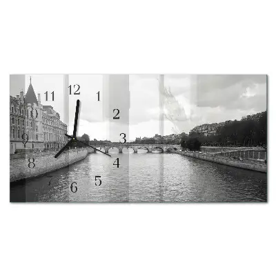 Relógio de vidro horizontal Pontes parisienses