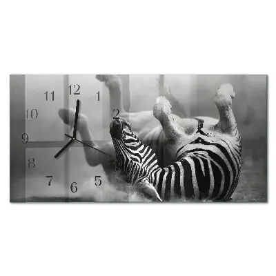 Relógio retangular zebra africana
