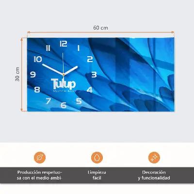 Relógio de vidro horizontal framboesas silvestres
