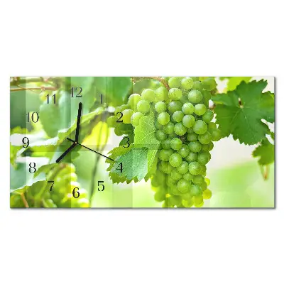 Relógio de vidro horizontal Cachos de uvas