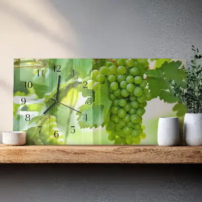 Relógio de vidro horizontal Cachos de uvas