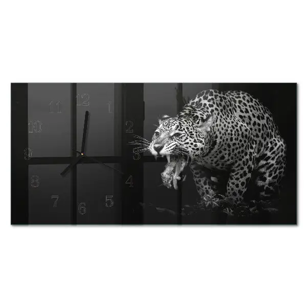 Relógio de vidro horizontal jaguar americano