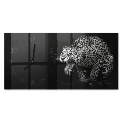 Relógio de vidro horizontal jaguar americano