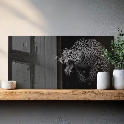 Relógio de vidro horizontal jaguar americano