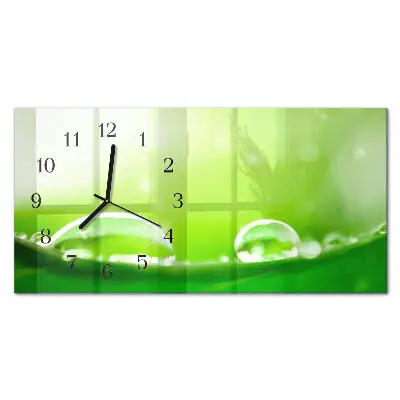 Relógio de parede Gotas em uma folha