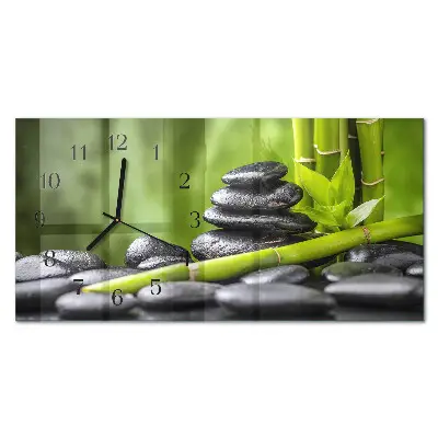 Relógio de vidro horizontal Pedras de meditação
