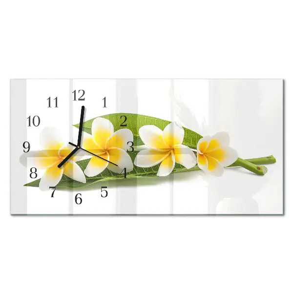 Relógio retangular Plantas com flores