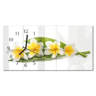 Relógio retangular Plantas com flores