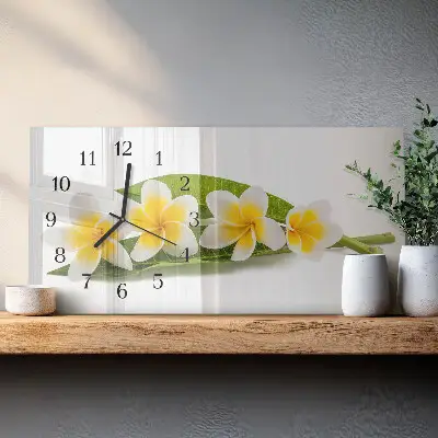 Relógio retangular Plantas com flores