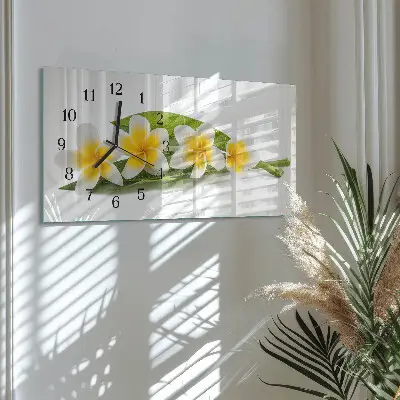 Relógio retangular Plantas com flores