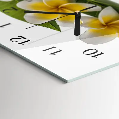 Relógio retangular Plantas com flores