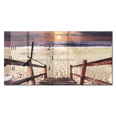 Relógio de vidro horizontal A poucos passos da praia