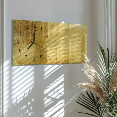 Relógio de vidro horizontal Superfície metálica