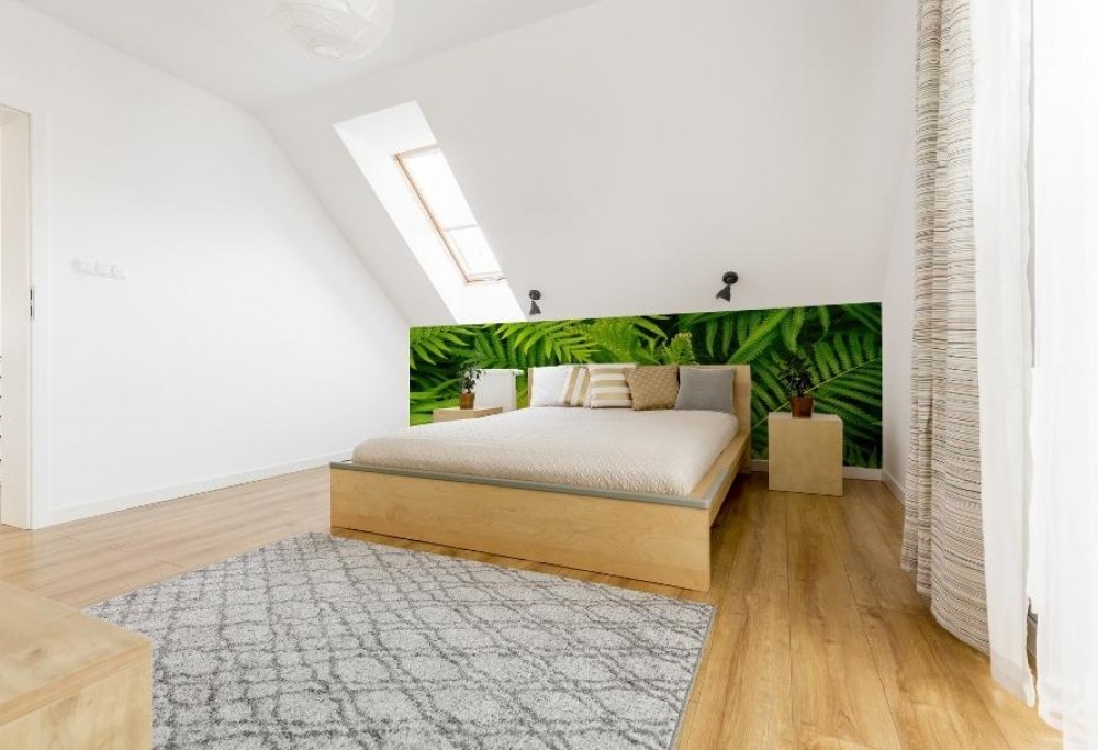 arranjo de um quarto no sótão