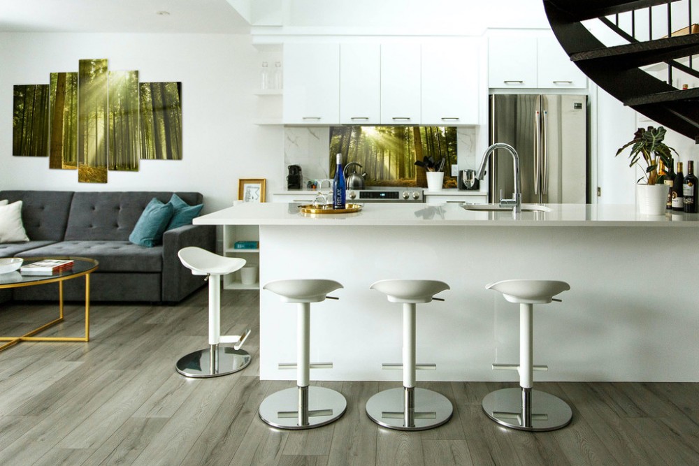 sala com cozinha