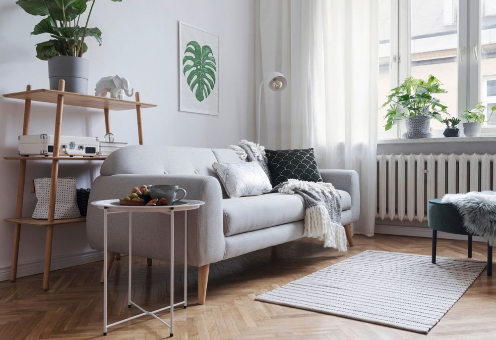 decorações cinza na sala