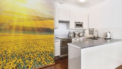 Uma pequena cozinha decorada com ideias