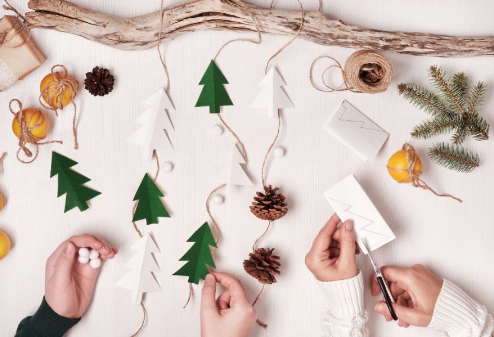 decorações de papel para as férias