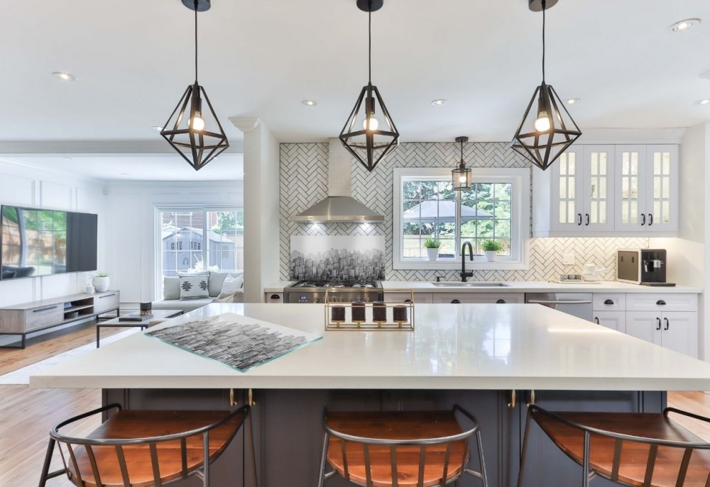sala com cozinha