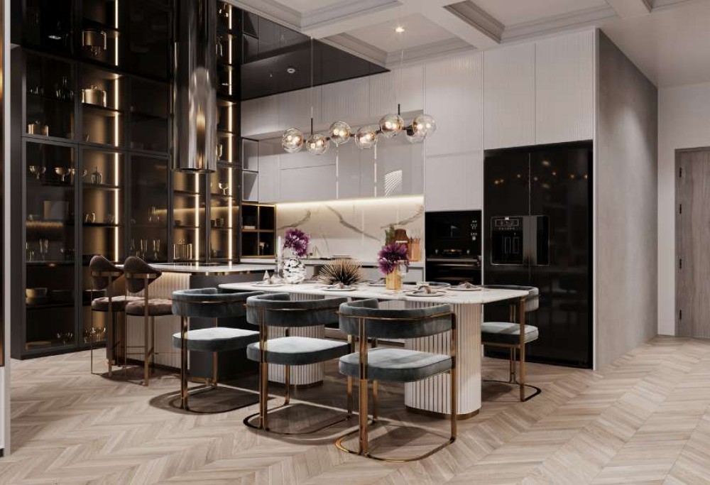 Decoração de interiores luxuosa