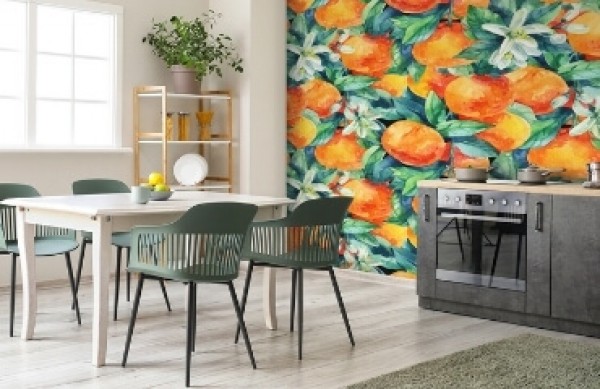 Papéis de parede fotográficos para a cozinha - uma forma original de design de interiores exclusivo